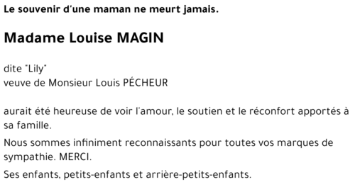 Louise MAGIN