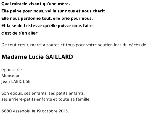 Lucie GAILLARD