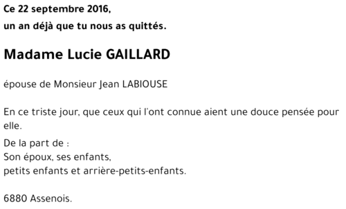 Lucie GAILLARD