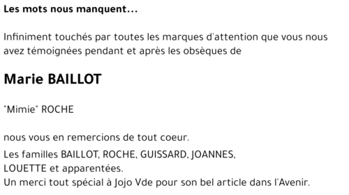 Marie BAILLOT