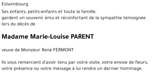 Marie-Louise PARENT