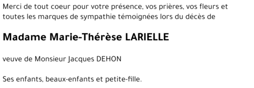 Marie Thérèse LARIELLE