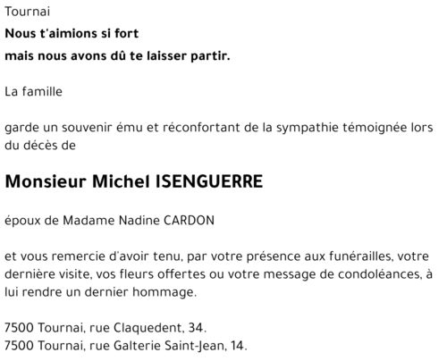 Michel ISENGUERRE