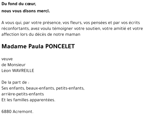 Paula PONCELET