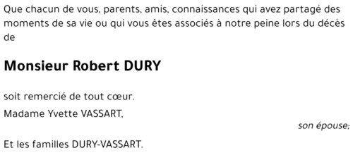Robert DURY