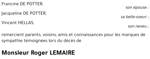 Roger LEMAIRE