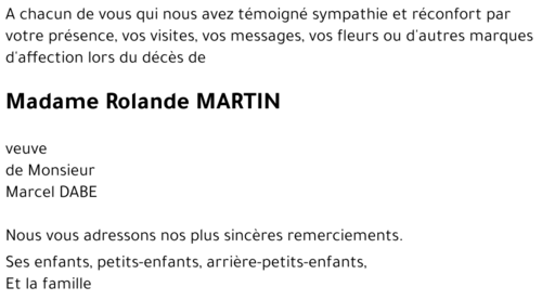 Rolande MARTIN