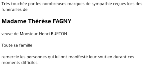 Thérèse FAGNY