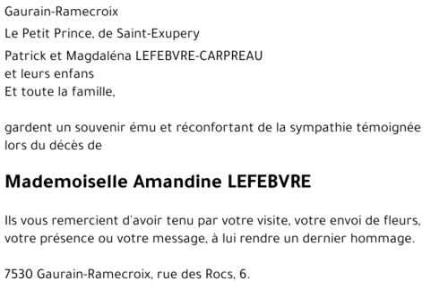 Amandine LEFEBVRE