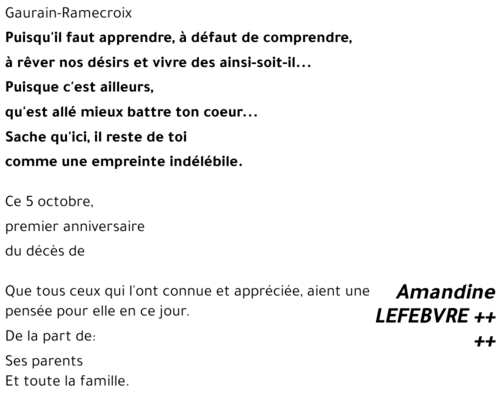 Amandine LEFEBVRE