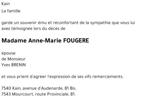 Anne-Marie FOUGERE