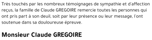 Claude GREGOIRE