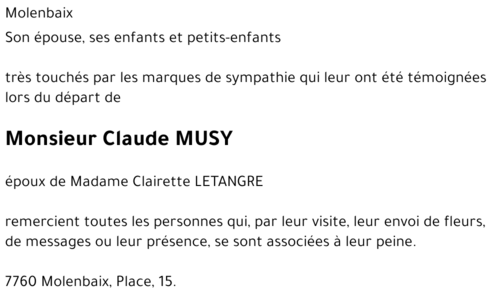 Claude MUSY