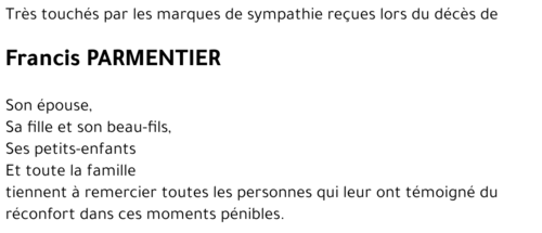 Francis PARMENTIER