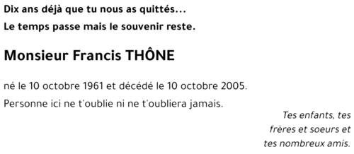 Francis T?HÔNE