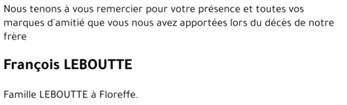 François LEBOUTTE