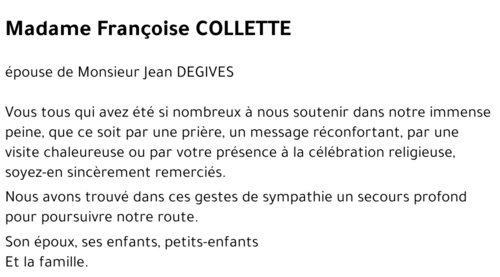 Françoise COLLETTE