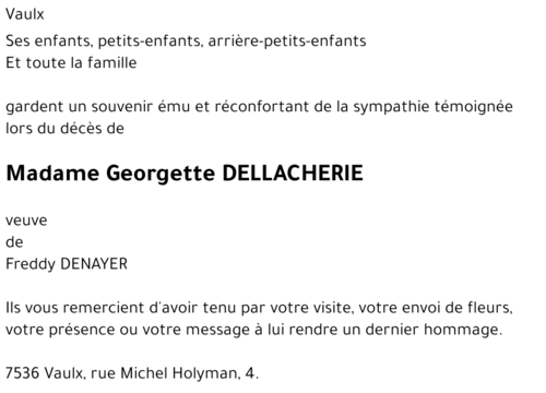 Georgette DELLACHERIE