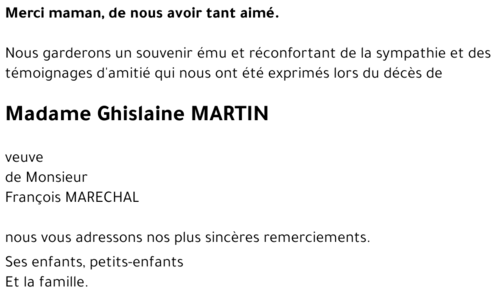 Ghislaine MARTIN