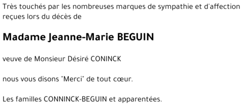 Jeanne-Marie BEGUIN
