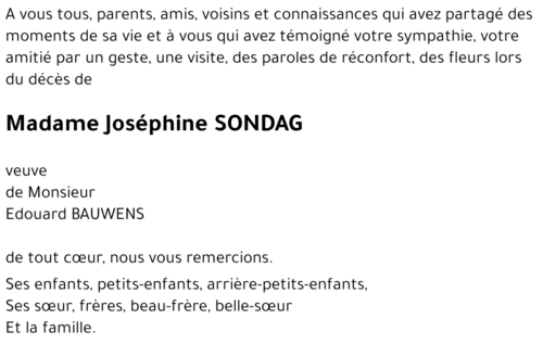 Joséphine SONDAG 