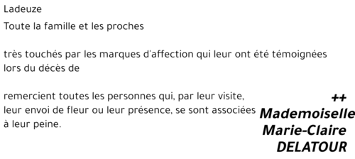 Marie-Claire DELATOUR