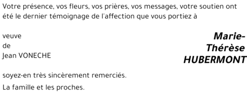 Marie-Thérèse HUBERMONT