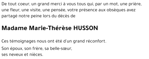 Marie-Thérèse HUSSON