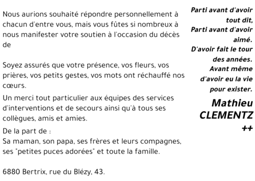 Mathieu CLEMENTZ