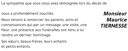 Maurice TIERNESSE