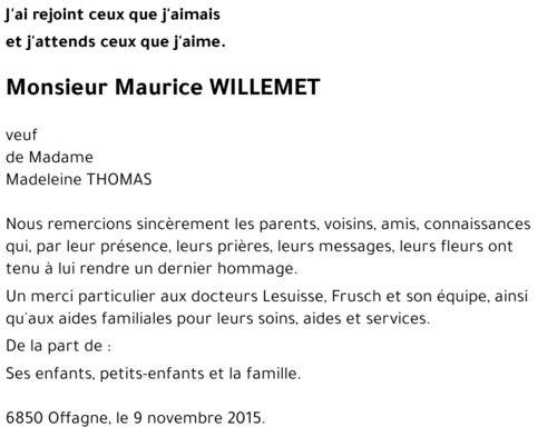 Maurice WILLEMET