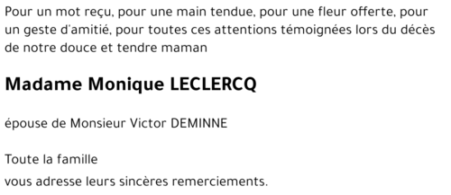 Monique LECLERCQ