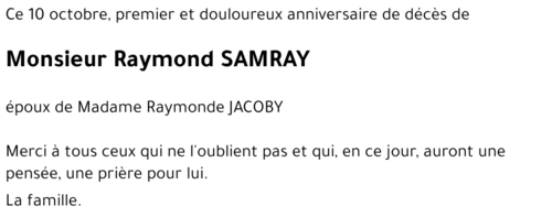 Raymond SAMRAY