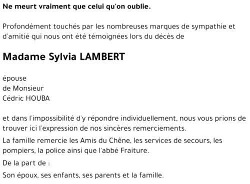 Sylvia LAMBERT
