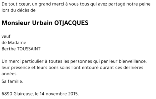 Urbain OTJACQUES