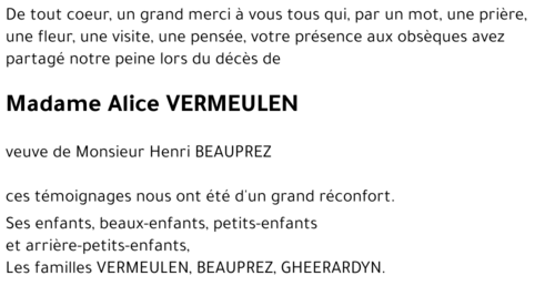 Alice VERMEULEN