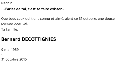 Bernard DECOTTIGNIES