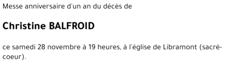 Christine BALFROID