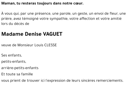 Denise VAGUET