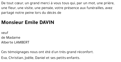Emile DAVIN