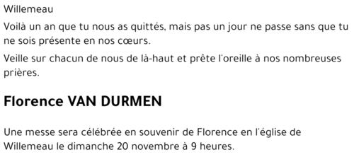 Florence VAN DURMEN