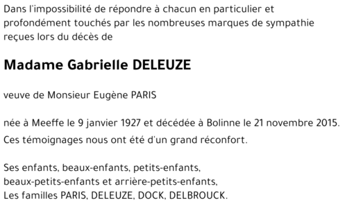 Gabrielle DELEUZE