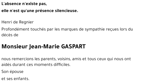 Jean-Marie GASPART