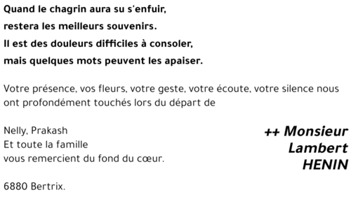 Lambert HENIN
