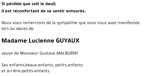 Lucienne GUYAUX