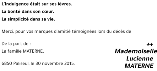 Lucienne MATERNE