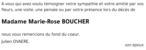 Marie-Rose BOUCHER