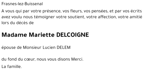 Mariette DELCOIGNE
