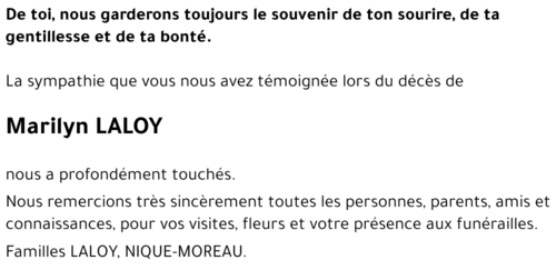 Marilyn LALOY
