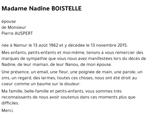 Nadine BOISTELLE